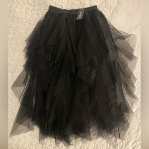 Tulle midi skirt